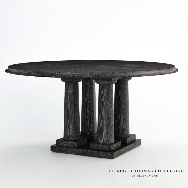 Titian Dining Table-Black Cerused Oak-60" Top