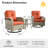 Emroy 2 - Person Outdoor Wicker Swivel Chairs with Side Table, All Weather High Back Rattan Chairs 2-Seater with Comfy Cushions-111806514