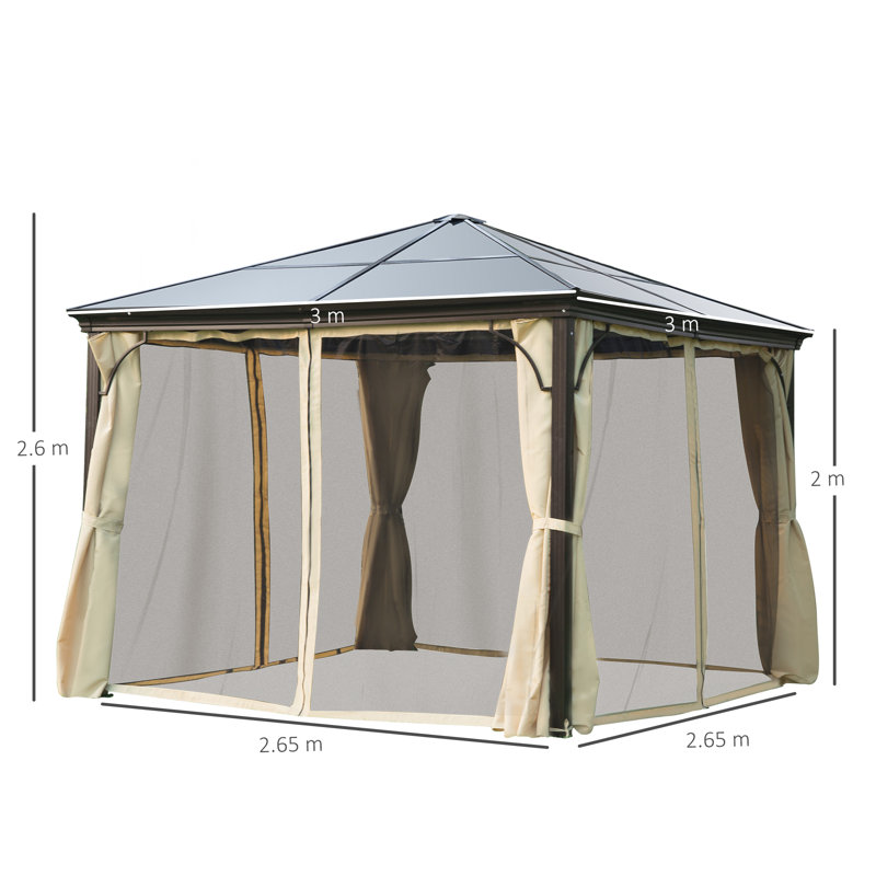 Net 3m W x 3m D Gazebo