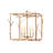 Osprey 4 - Light Steel Dimmable Lantern Square / Rectangle Chandelier