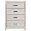 Commode rectangulaire 4 tiroirs Coastal White-566970908