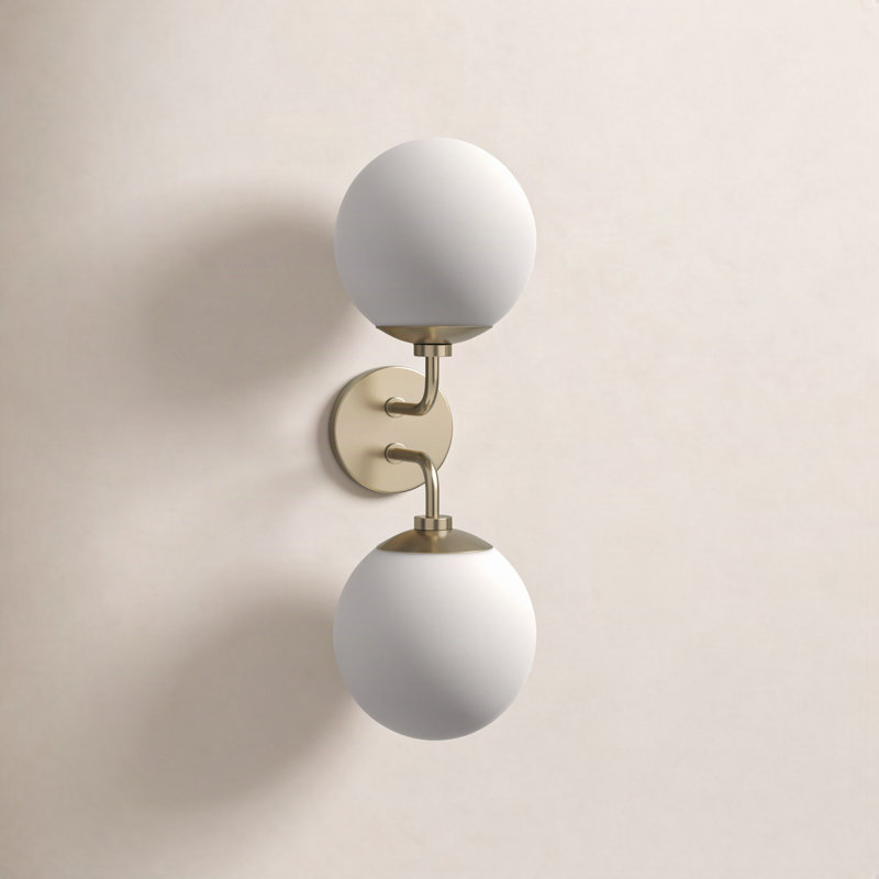 Luna Armed Sconce, Aged Brass