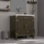 Meuble-lavabo simple avec plateau en marbre