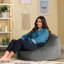 Velvet Bean Bag Chair-1318394587