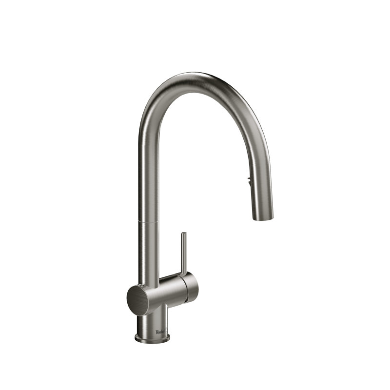 Azure Pull-Down Kitchen Faucet With C-Spout, Stainless Steel