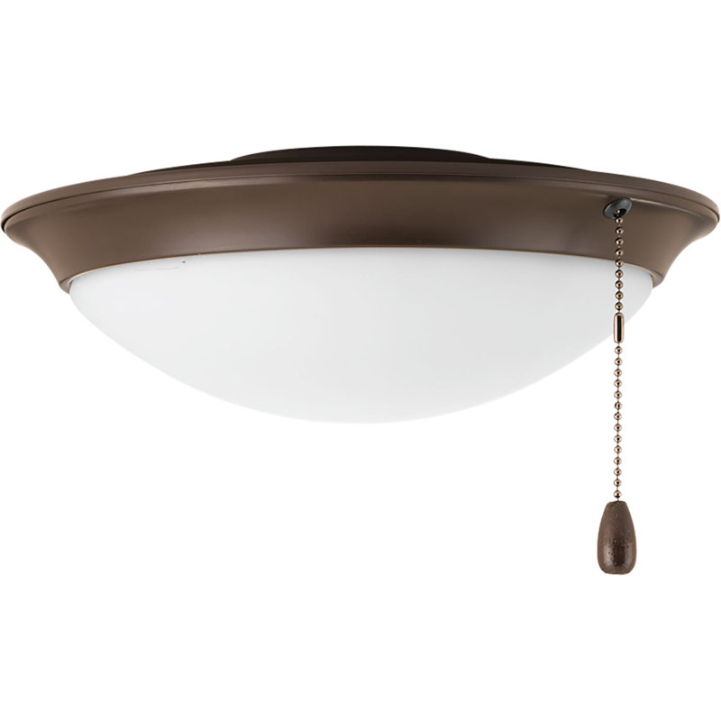 11.13'' 1 - Light LED Bowl Ceiling Fan Light Kit, Antique Bronze