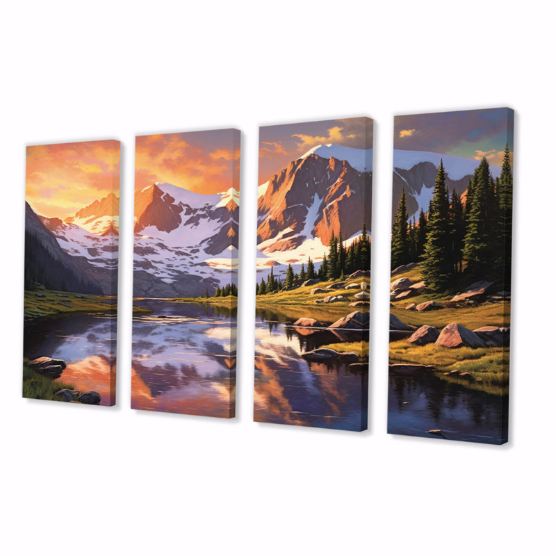 Haashim - impression d'art mural paysages - 4 panneaux