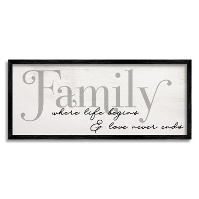«Family Life Begins & Love Never Ends»