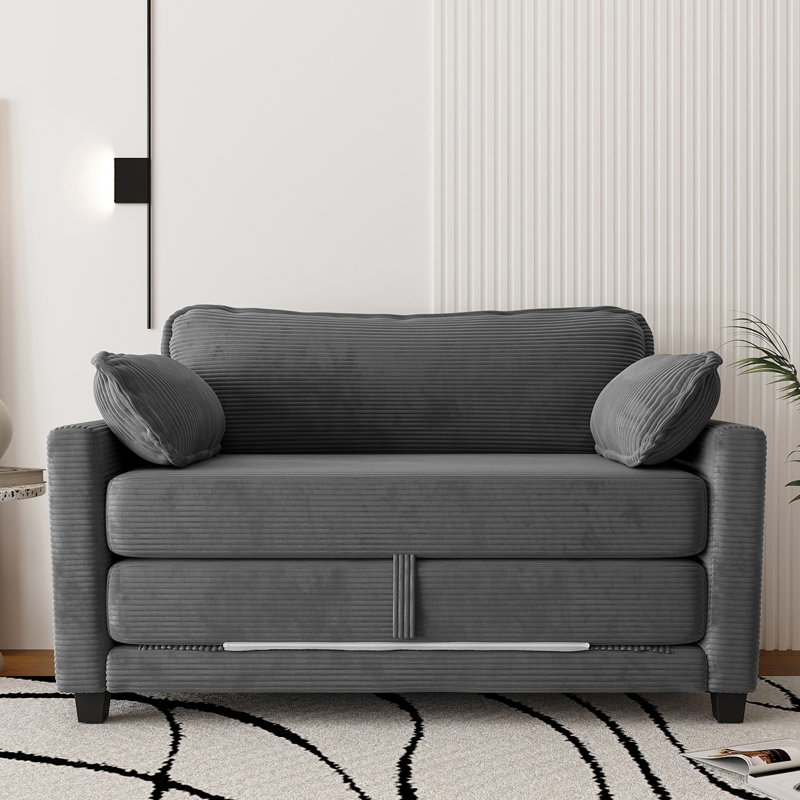 Fauteuil convertible 2-en-1 51 po, Gris