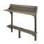 Table de balcon extérieure en bois gris - Améliorez votre expérience culinaire Bar pour une utilisation compacte et pratique