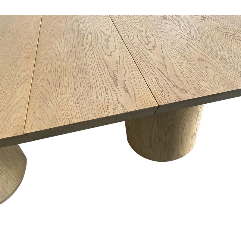 Cromwell 108" Dining Table  Raw Oak Wood Finish, Modern Design