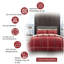 Soft Checked Duvet Cover Set with Pillowcases, Polycotton, Light weight Bedding-35845382-35845379