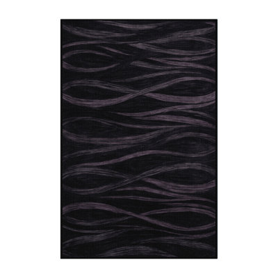 Machine Washable Space Gray Area Rug