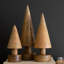 3 Piece Turnedwooden Christmas Tree Set