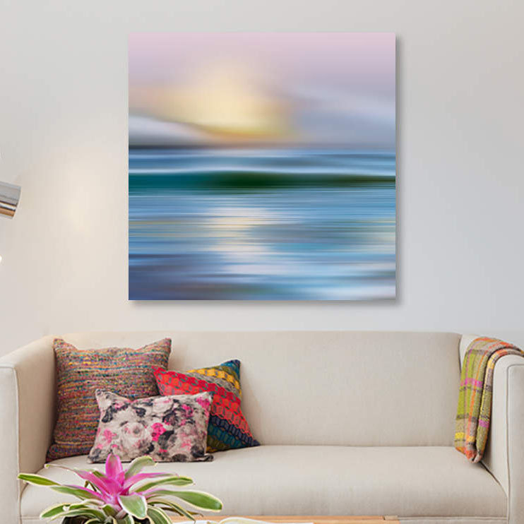«Early Morning, Zuma Beach», impression sur toile, H 48 po x l 48 po x P 1,5 po, Toile tendue, Pas de tapis