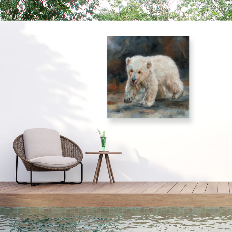 Toile d'extérieur David Stribble POLAR BEAR, H 14 po x l 14 po