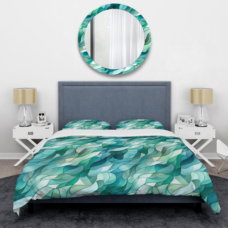 Ensemble de housse de couette abstrait, Housse de couette pour très grand lit et 2 très