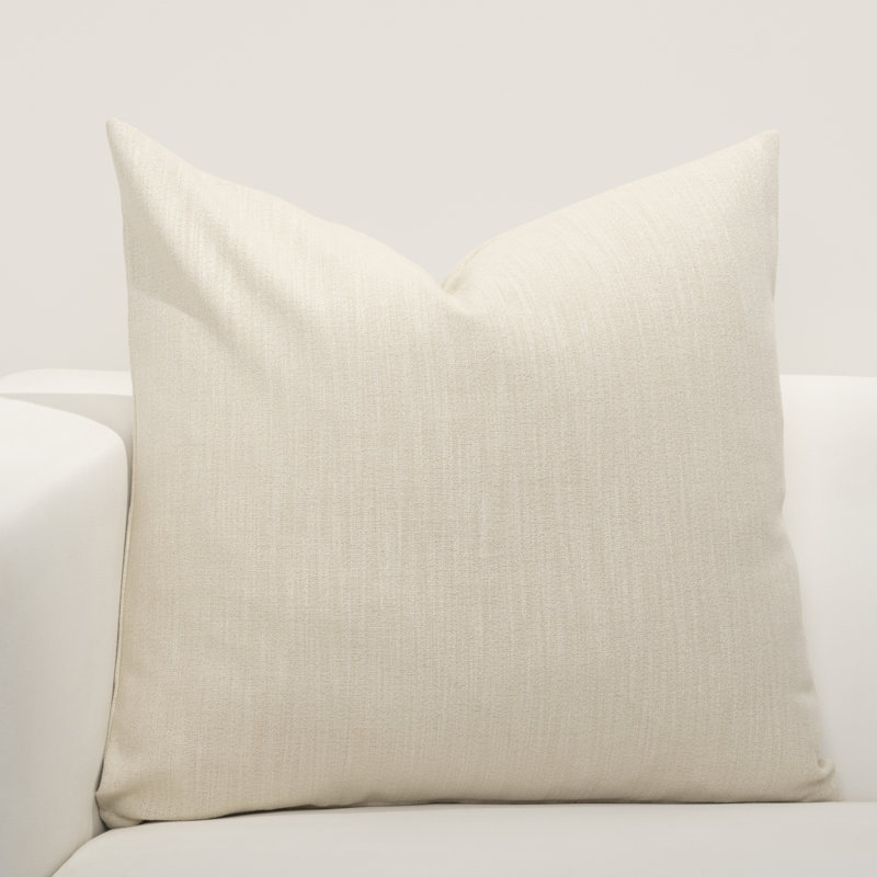 Lumiere Cream Lustrous Throw Pillow, 30" x 30, Polyester