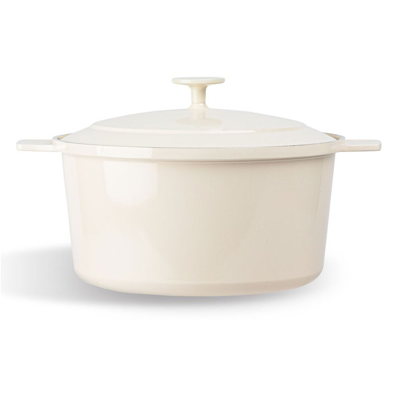 Gotham Steel 5 Quart Nonstick Ceramic Dutch Oven, Cream