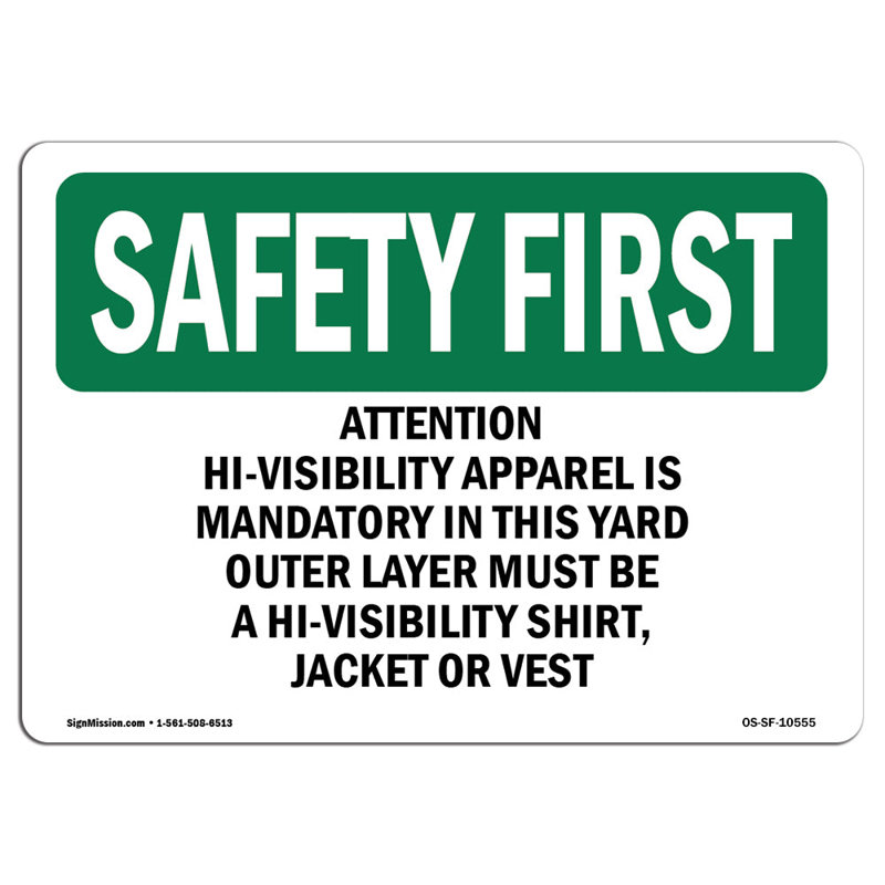 Panneau d'attention en aluminium 12 x 18 Attention, H 12 po x l 18 po x P 0,1 po
