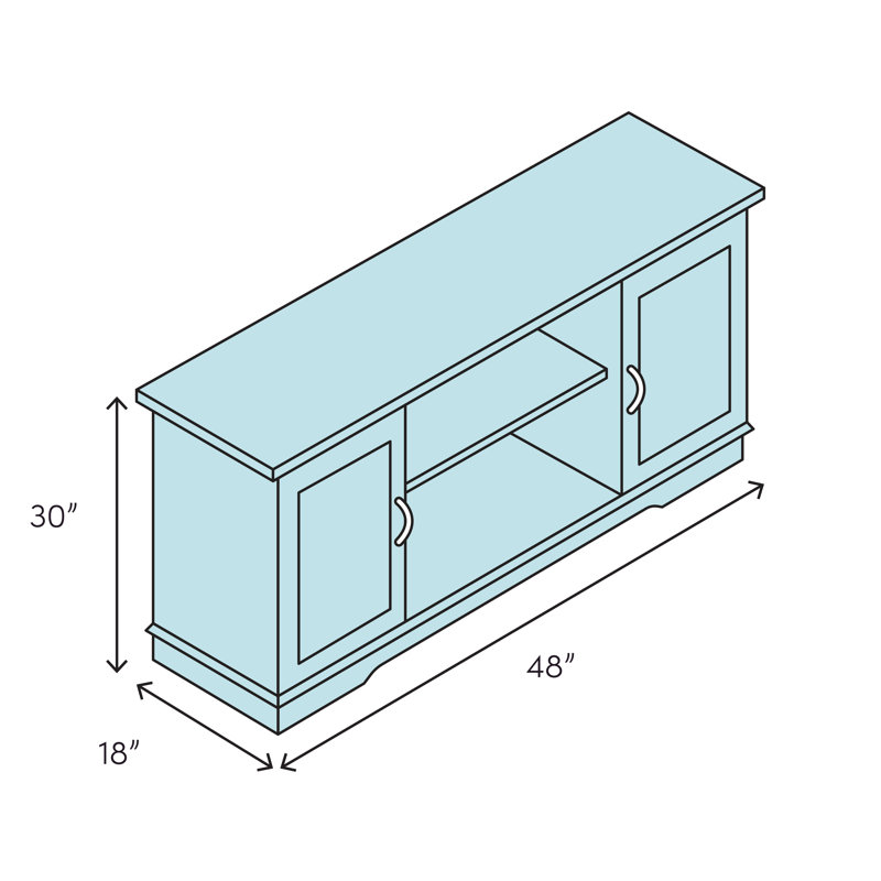 Anniston Unfinished TV Stand for TVs up to 55"