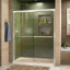 DreamLine Duet P 36 po x l 60 po x H 74 3/4 po porte de douche semi-encadrée en nickel brossé avec base de douche blanche à drain central-136876851-136876856