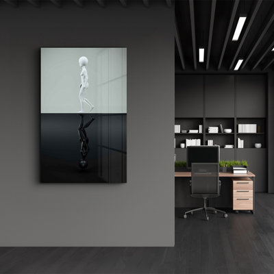Peinture murale élégante en verre trempé 100% verre trempé, épaisseur: 0,16 pouce | Imprimé UV pour des couleurs éclatantes et une durabilité | Parfait pour la décoration intérieure et l'esthétique moderne