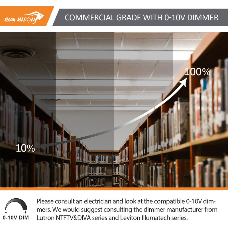 4 ft. Integrated LED Dimmable Wraparound Light fixture, CCT/Wattage/Lumens Selectable