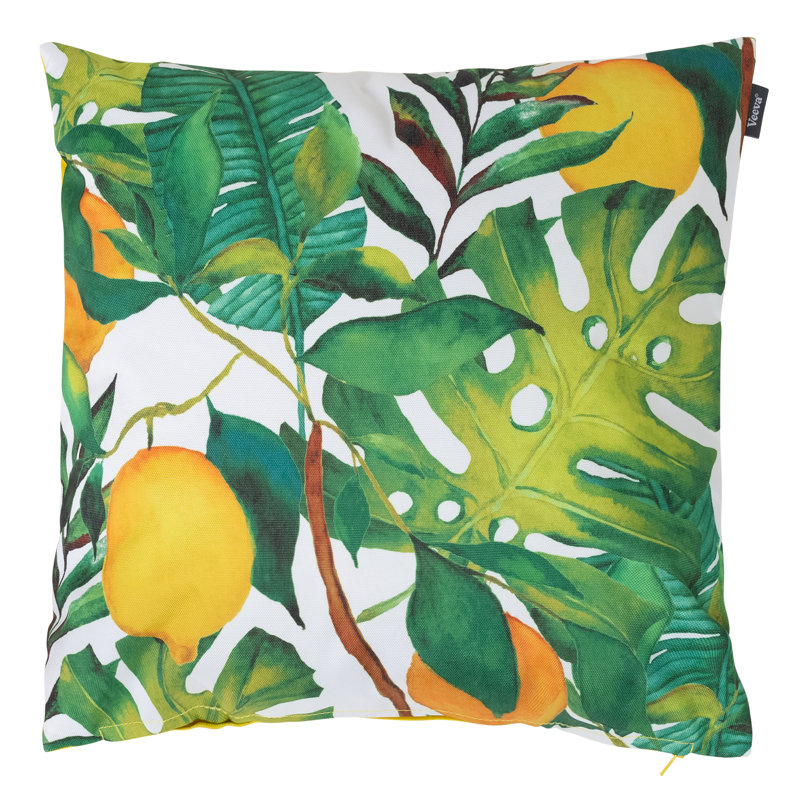 icon Indoor and Outdoor Waterproof Filled Cushion Set of 4 Lemon Leaf