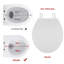 Siège de toilette rond, siège de toilette à dégagement rapide et fixation rapide, siège de toilette en plastique à fermeture en douceur-103035848