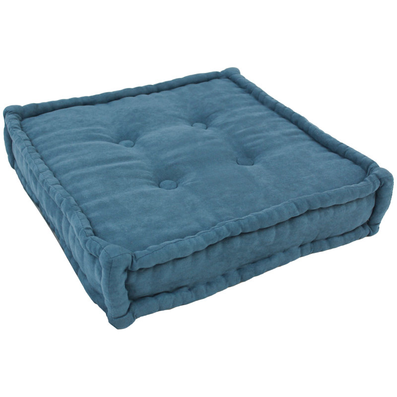 Buttons Microsuede Reversible Throw Pillow, Teal