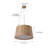 4-Copper round dimmable wooden pendant light