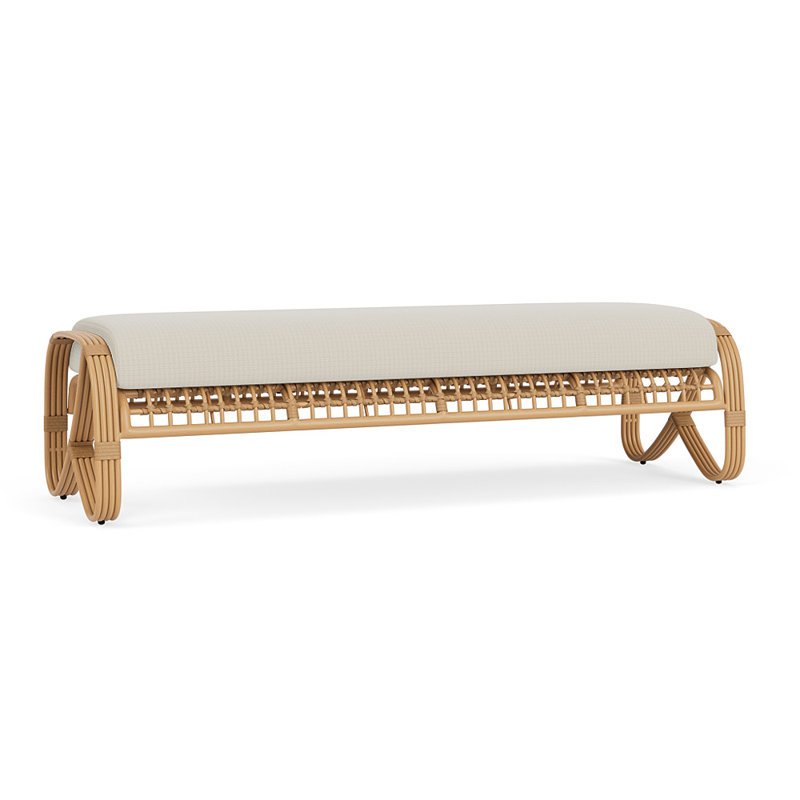 Riviera Outdoor Bench, Beach Natural