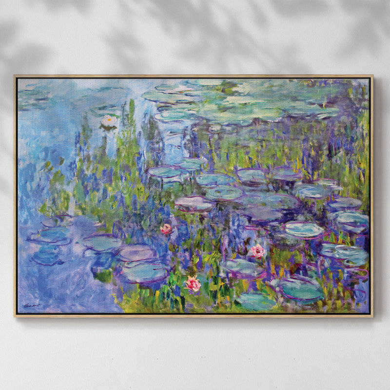 Nymphéas, 1914, impression sur toile encadrée, Naturel, H 27 po x l 41 po x P 2 po