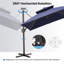 Parasol de patio en porte-à-faux carré 11 pi x 11 pi avec base-1376591515