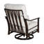 Coco Cushioned High Back Lounge Swivel Rocker w/One Accent Pillow