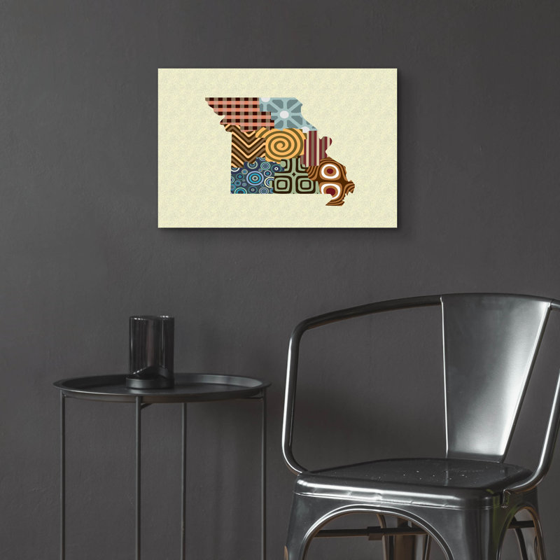 «Missouri State Map» par Lanre Adefioyue, H 16 po x l 24 po