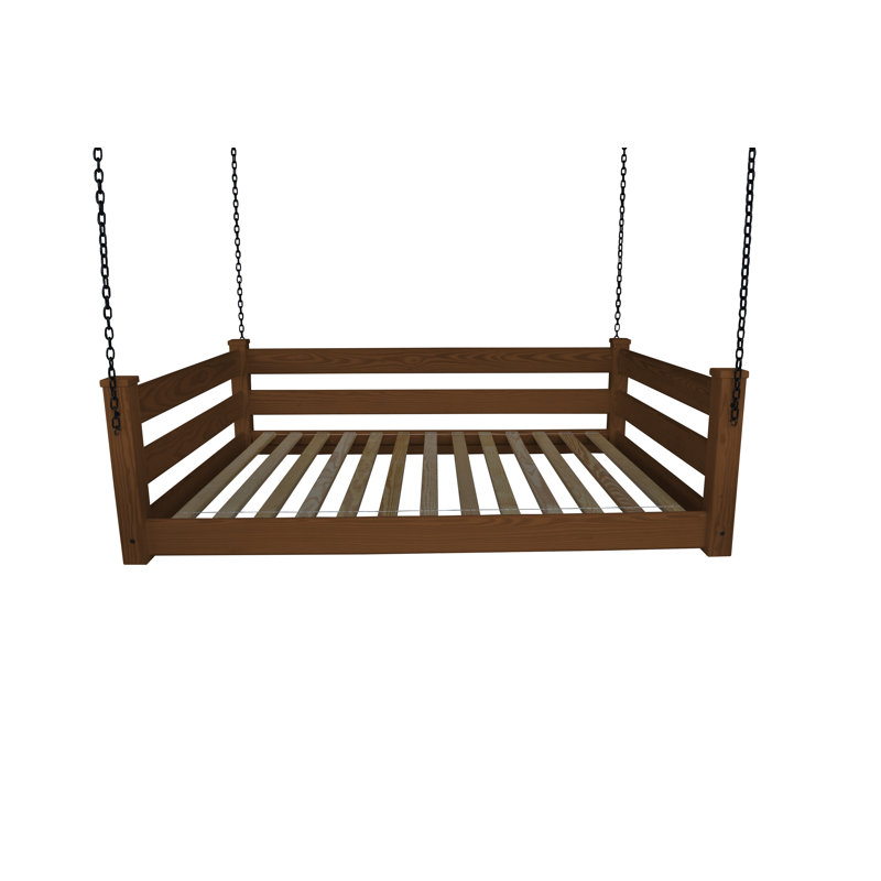 Adrow Solid Wood Hanging Daybed, Asbury Stain, Full/Double