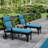 74" x 22" Outdoor Chaise Lounge Cushion with Ties and Loop-1672569161