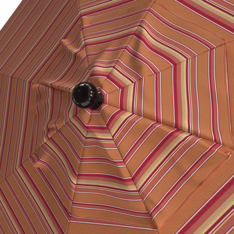 Parasol de marché Sunbrella 11 pi Lawston, Bronze, Dolce Mango Stripe Sunbrella®