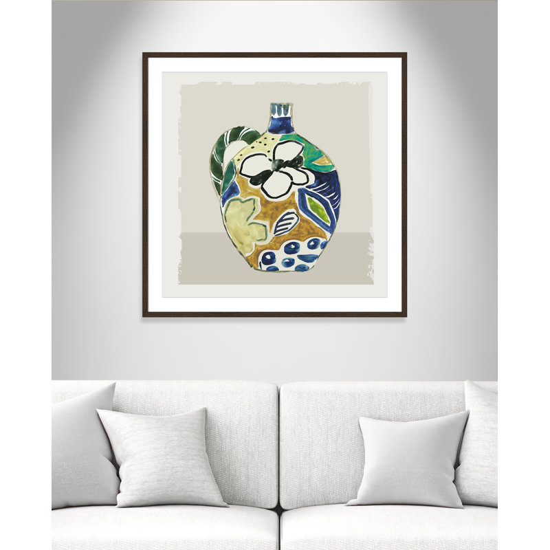 Vase Picasso par Aimee Wilson - reproduction de cadre photo sur papier, H 32 po x l 32 po x P 0,75 po, Noyer