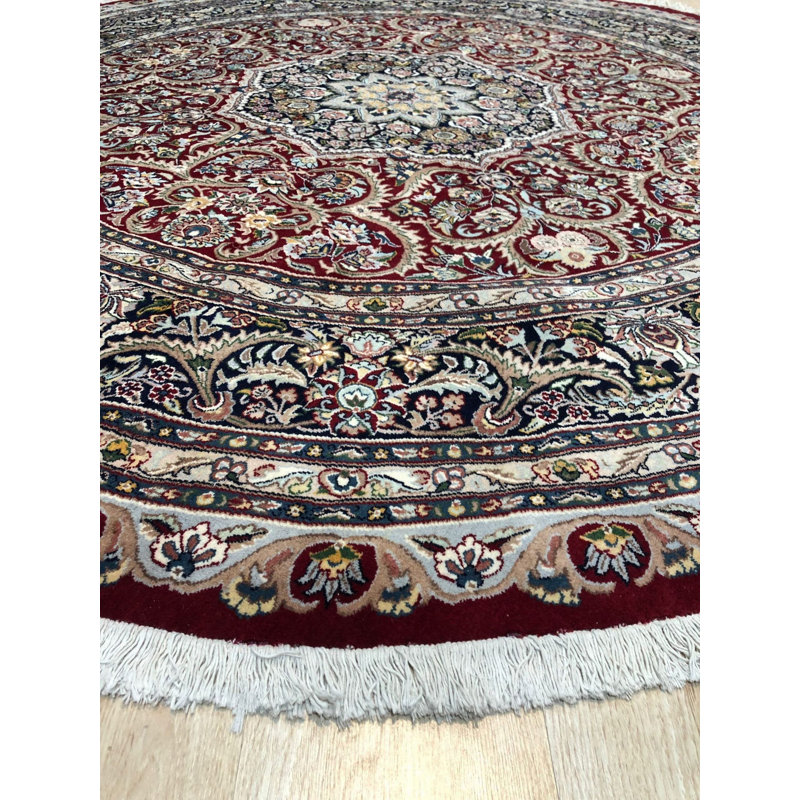 Tapis corail en laine noué à la main 9 x 12