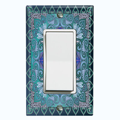 Patterned 1 - Gang Toggle Light Switch Standard Wall Plate