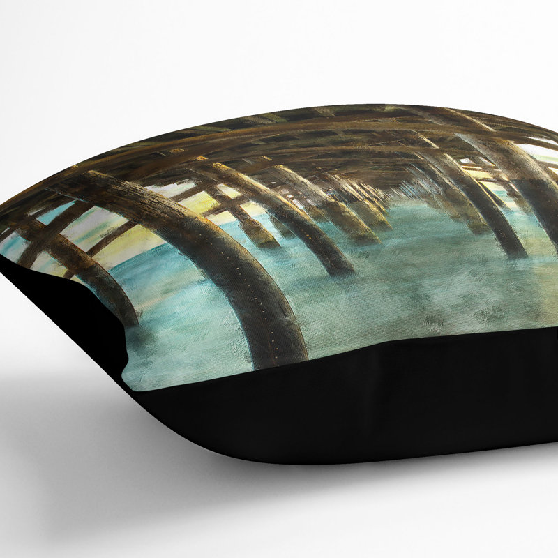 Square Throw Cushion, 55cm H x 55cm W x 20cm D, Black