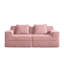 Canapé modulaire sans accoudoirs avec sièges profonds, confort semblable à un nuage, coussins décoratifs et tissu en velours côtelé pour des moments de détente en famille-434533354