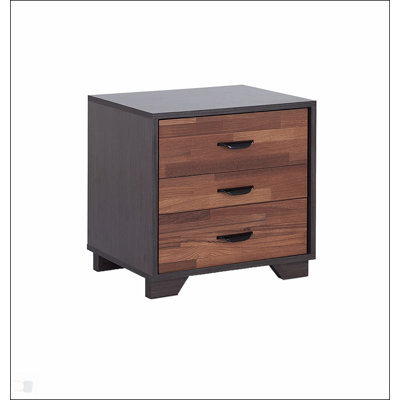 Two-Tone Finish Nightstand With 3 Drawers, Perfect For Modern And Functional Bedroom Storage