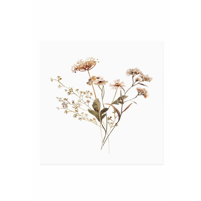 «Floral Watercolor Flower Bouquet II Farmhouse», reproduction d'art non encadrée