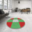 Tapis rouge / vert à motif géométrique Siegbert-1249464366
