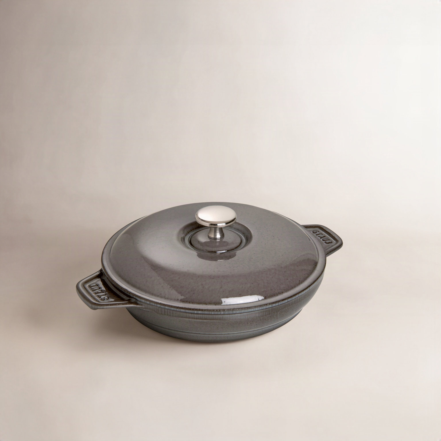 Staub Ceramics Ceramic Round Braiser, Graphite Gray
