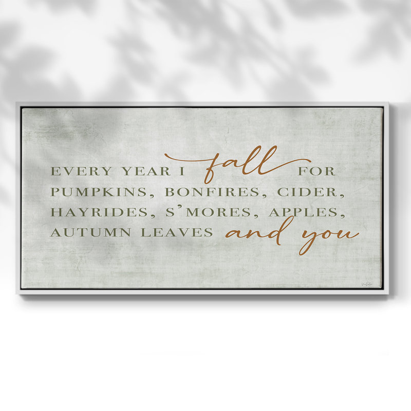 «Fall For You», toile tendue avec châssis, prête à être accrochée, H 21 po x l 41 po